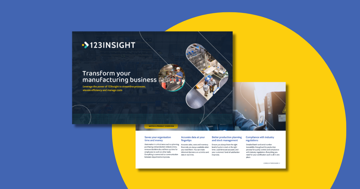 123Insight Manufacturing Solutions Brochure | 123Insight