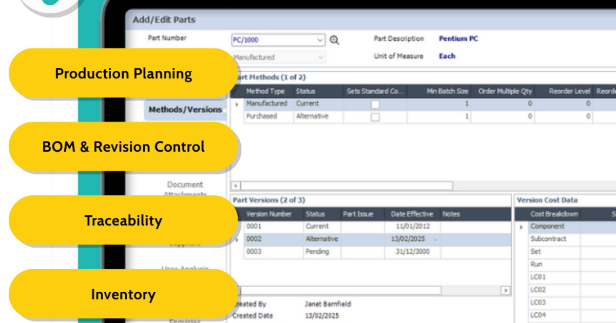 ERP/MRP Software for Machinery Manufacturing | 123Insight