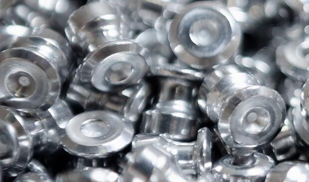 Close-up of tyre studs