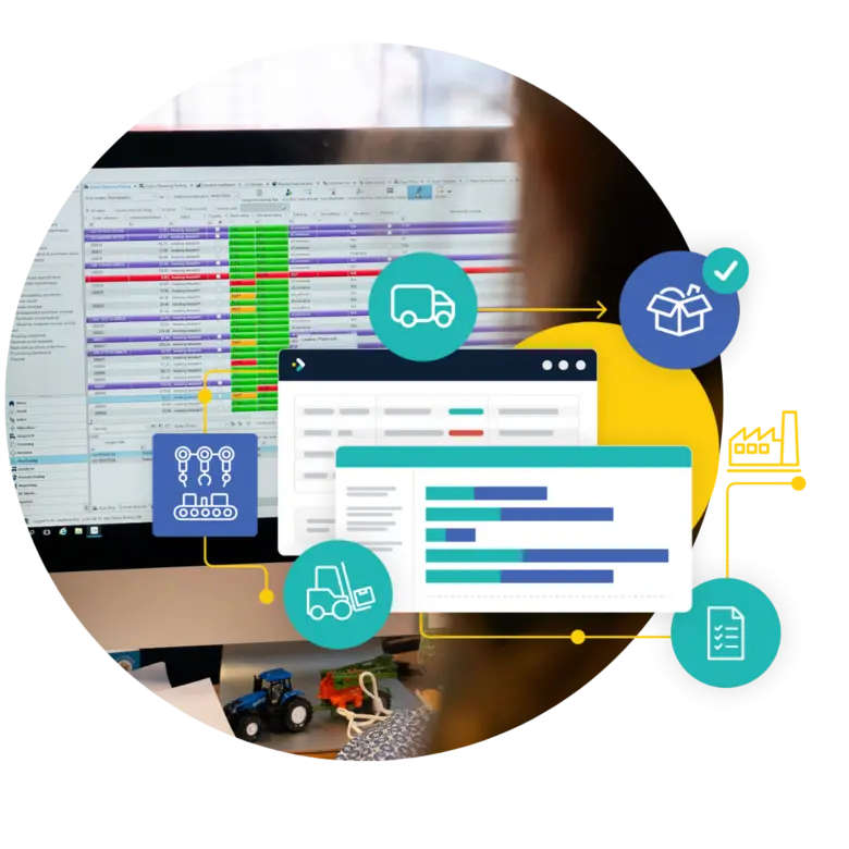 ERP system being used in a retail operation
